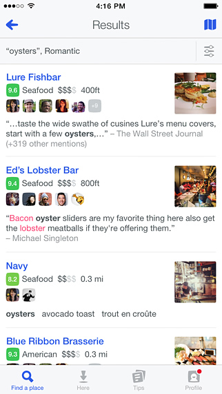 Foursquare for iPhone in 2015 – Results