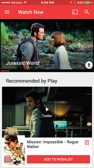 Google Play Movies & TV for iPhone in 2015 – Watch Now
