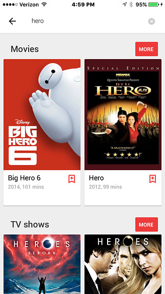 Google Play Movies & TV for iPhone in 2015