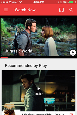 Google Play Movies & TV for iPhone in 2015