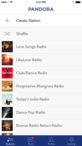 Pandora Radio for iPhone in 2015 – Stations