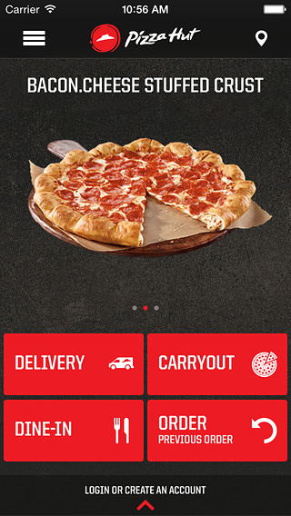 Pizza Hut for iPhone in 2015