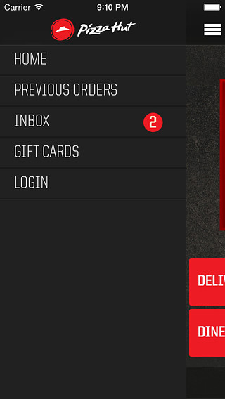 Pizza Hut for iPhone in 2015