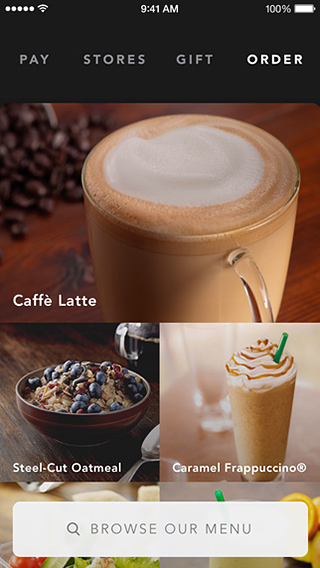 Starbucks for iPhone in 2015 – Order