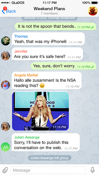 Telegram Messenger for iPhone in 2015 – Weekend Plans
