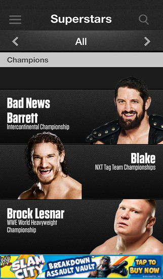WWE for iPhone in 2015 – Superstars