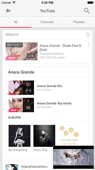 YouTube for iPhone in 2015