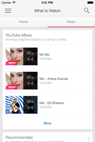 YouTube for iPhone in 2015
