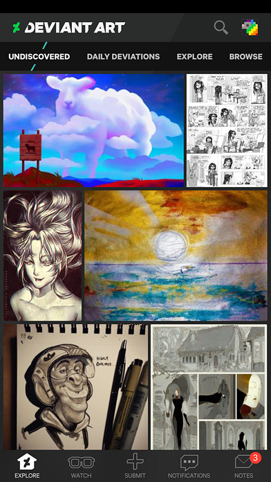 DeviantArt for iPhone in 2016