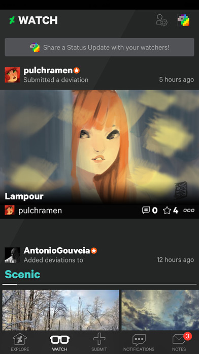 DeviantArt for iPhone in 2016 – Watch