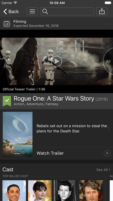 IMDb Movies & TV for iPhone in 2016