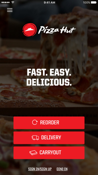 Pizza Hut for iPhone in 2016