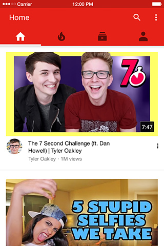 YouTube for iPhone in 2016