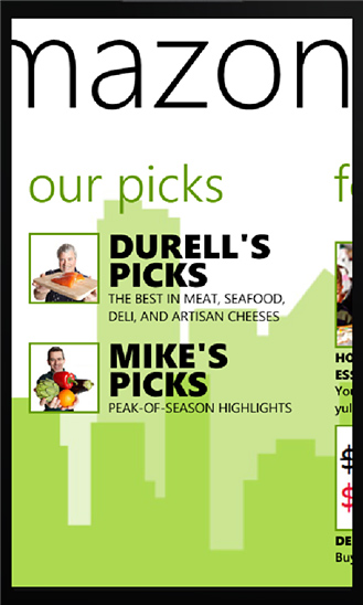 AmazonFresh for Windows Phone in 2012 – Our Picks