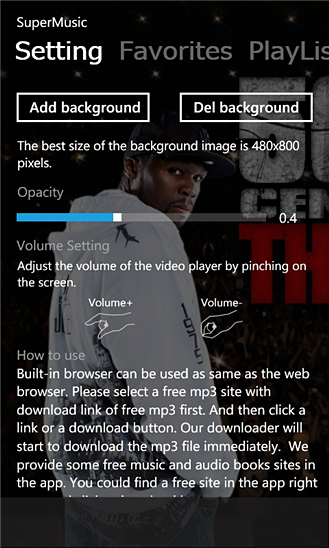 Free Music Downloader for Windows Phone in 2012 – Setting