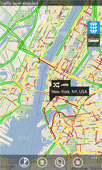 gMaps for Windows Phone in 2012 – Traffic layer enabled