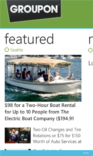 Groupon for Windows Phone in 2012 – Featured