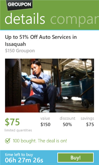 Groupon for Windows Phone in 2012 – Details