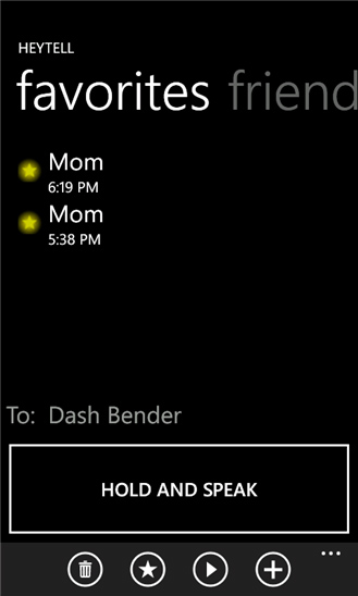 HeyTell for Windows Phone in 2012 – Favorites
