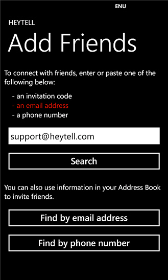 HeyTell for Windows Phone in 2012 – Add Friends