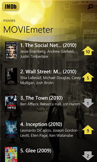 IMDb for Windows Phone in 2012 – MOVIEMeter