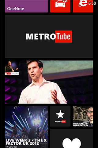 Metrotube for Windows Phone in 2012