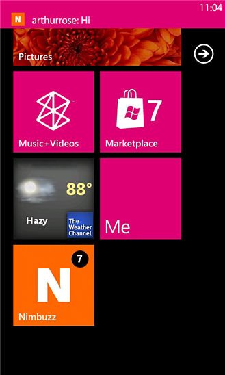 Nimbuzz for Windows Phone in 2012