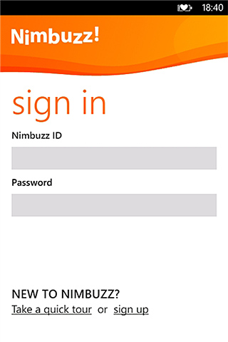 Nimbuzz for Windows Phone in 2012