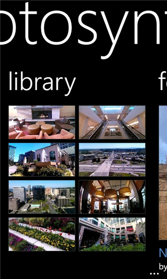 Photosynth for Windows Phone in 2012 – Library