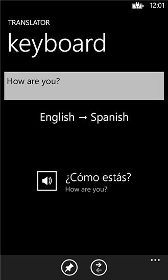 Translator for Windows Phone in 2012 – Keyboard