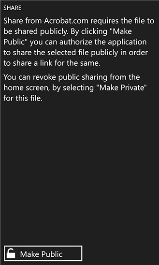 Adobe Reader for Windows Phone in 2013