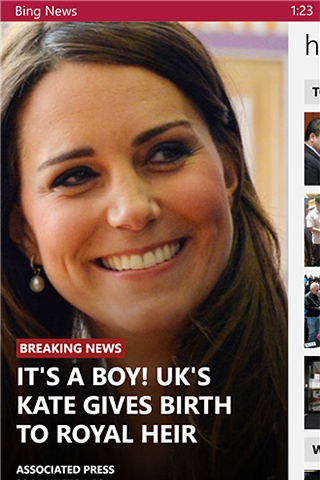 Bing News for Windows Phone in 2013