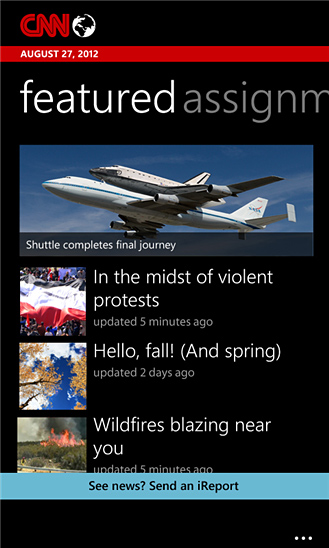 CNN for Windows Phone in 2013 – Featured