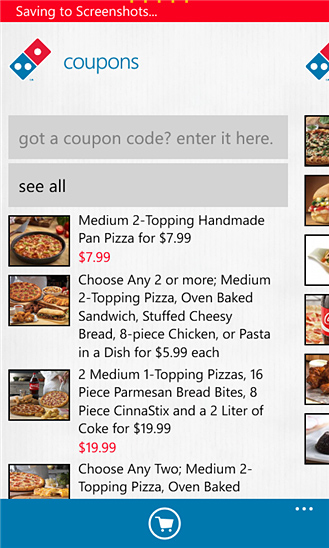 Domino’s Pizza for Windows Phone in 2013 – Coupons