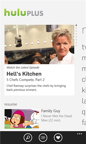 Hulu Plus for Windows Phone in 2013