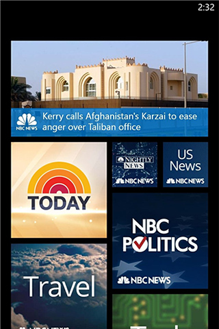 NBC News for Windows Phone in 2013