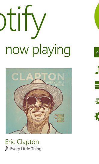 Spotify for Windows Phone in 2013 – Now playing