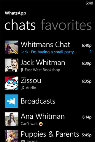 WhatsApp for Windows Phone in 2013