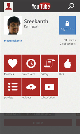 YouTube for Windows Phone in 2013 – Profile