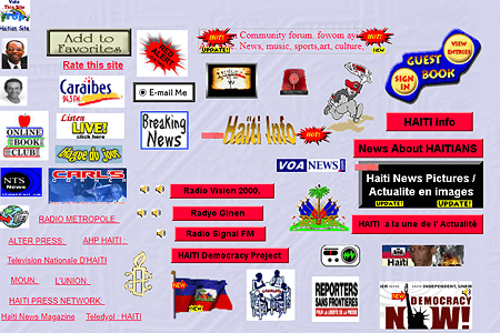 Haiti News Network website in 2004