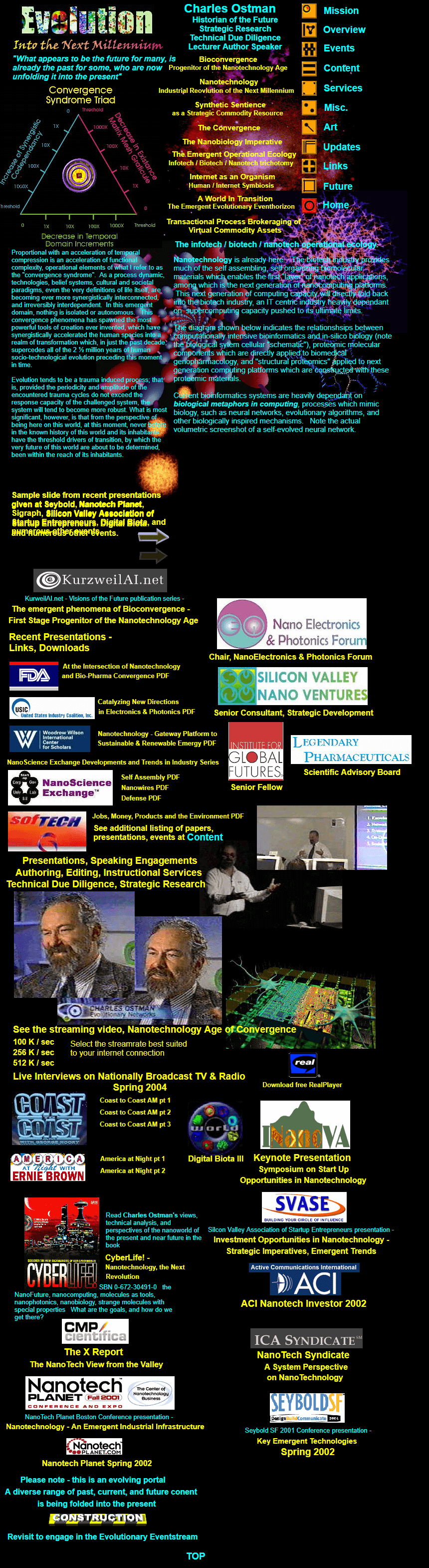 Historian of Future website in 2005