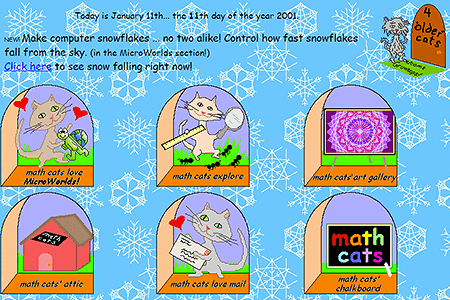 Math Cats website in 2001