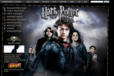 Hollywood Movies Websites in the mid-00s