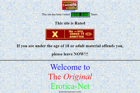 Erotica-Net website in 1997