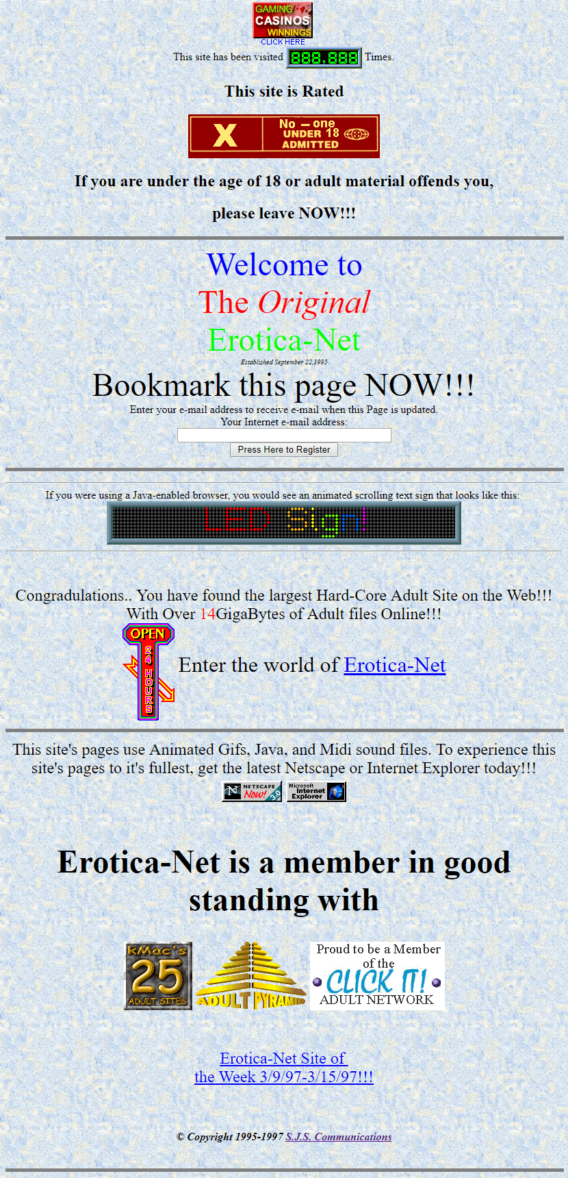 Erotica-Net in 1997