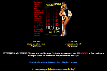 Sex Hungry Joes in 1998 Web Design Museum