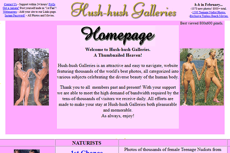 Hush-hush website in 1999