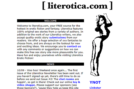 Literotica website in 1999
