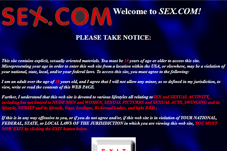 Sex.com in 1996