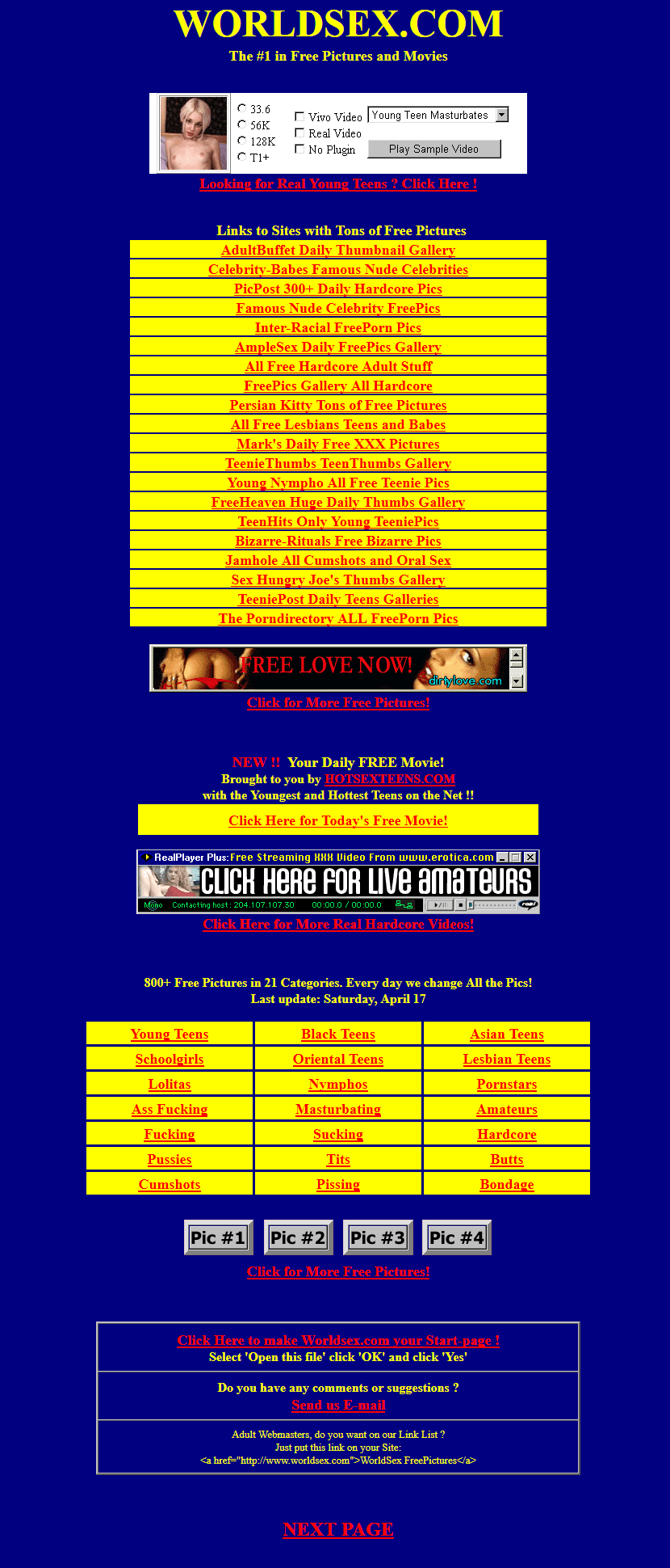 Worldsex.com in 1999